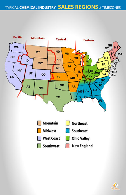 Sales Regions and Time Zones